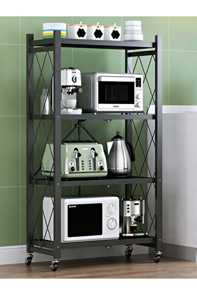 EGG 4-shelf Metal Wire Multi-shelf Foldable Storage Rack For Garage/kitchen/h...