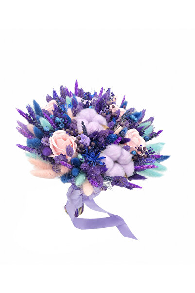 Eventissimi Buchet decorativ, plante uscate, violet