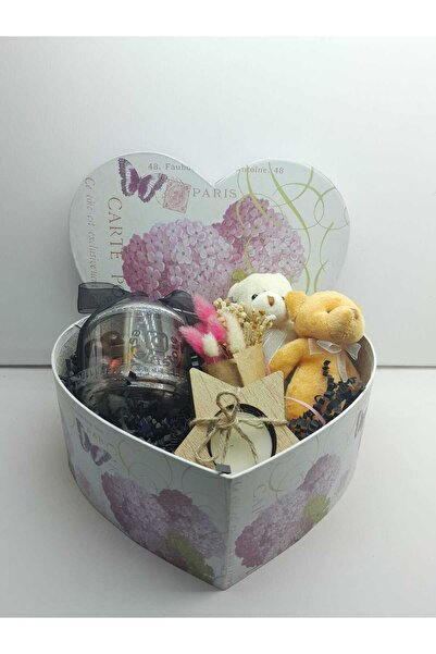estgiftstore Sevgililer Gününe Özel Paris Temalı Nostaljik Kalp Kutu