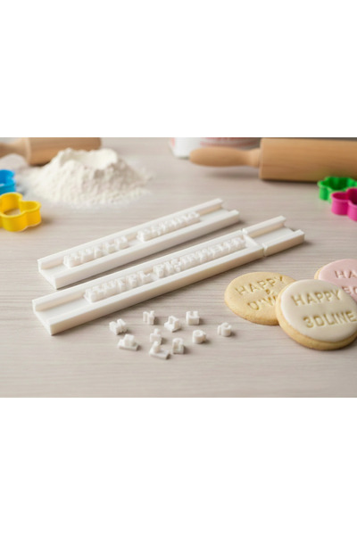 3DLİNE El Yazısı Alfabe Set-Pastacı Harf Seti-Kil, Seramik, Kurabiye ve Şeker...
