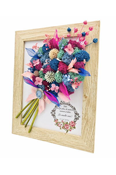 Eventissimi Aranjament floral, 24 cm, licheni stabilizați, plante criogenate,...