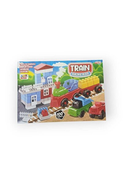 Erka مجموعة قطع القطار 100 قطعة، لعبة القطار ومحطة القطار