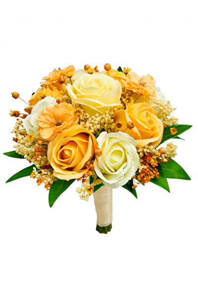 Eventissimi Small bouquet with multicolor salmon roses and cherry blossoms