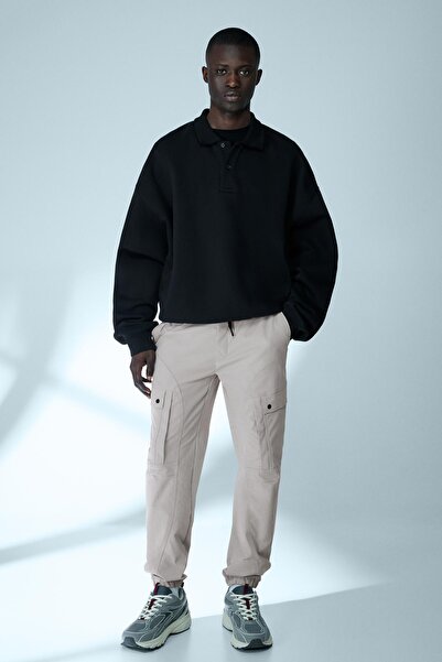 Bershka Slim fit teknik kargo pantolon