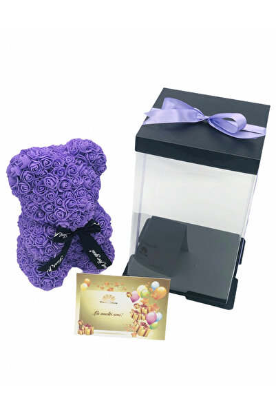 Eventissimi Aranjament floral, 3 cm, vas ceramic, violet