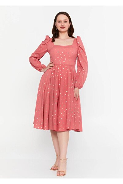OEM Vefastyle Reyna, midi dress, pink