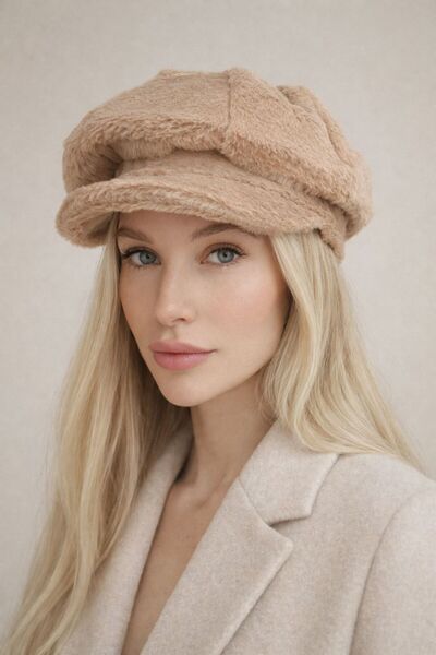 Şirin Giyim Aksesuar Beanie Hat Women's Soft Textured Plush - with Brim
