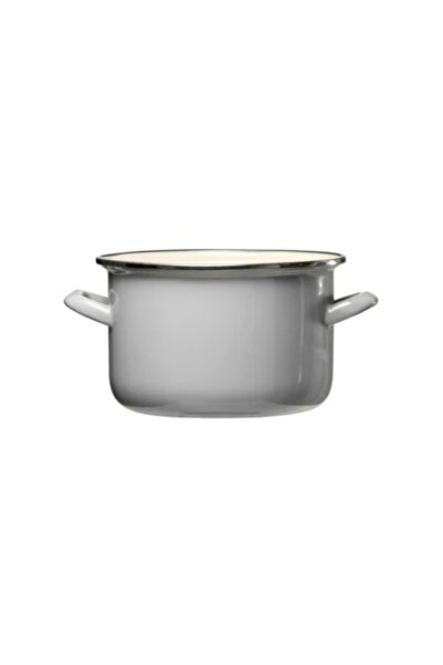 Ambition Calma enamel pot, steel, 18 cm, 2.6 L, Gray