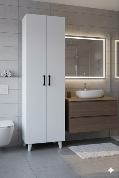 KZY Mobilya 14R Banyo Mobilyası,Havlu Dolabı