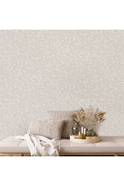 Adawall MUSE Koleksiyonu 25109-1Vizon Krem Dokulu Modern Duvar Kağıdı