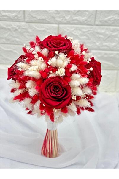 Eventissimi Large bouquet with cryogenic and natural dried flowers, white, re...