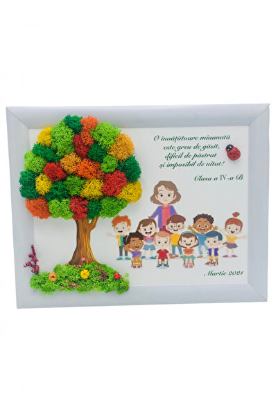 Eventissimi Aranjament floral, 24 cm, licheni stabilizați, vas ceramic, multi...