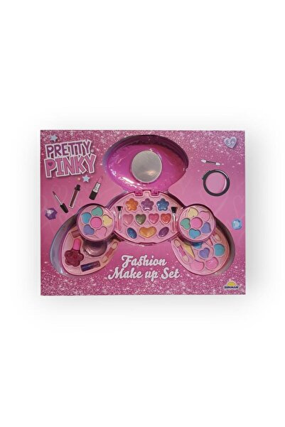 KIZILKAYA مجموعة مكياج بريتي بينكي بيوتي مع مرآة أنيقة 5 طبقات