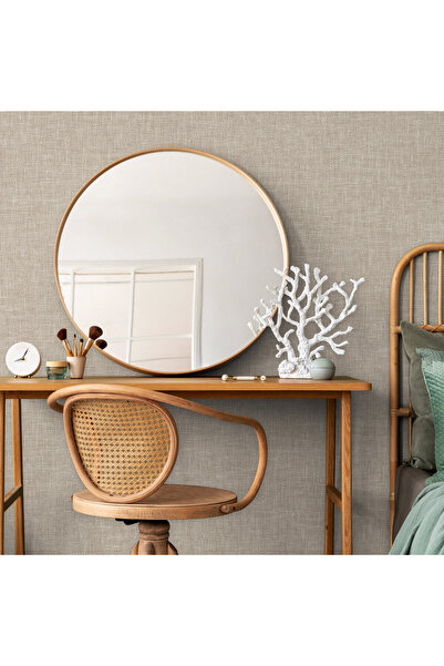 Adawall MUSE Koleksiyonu 25104-7 Kum Beji Keten Efektli Modern Duvar Kağıdı