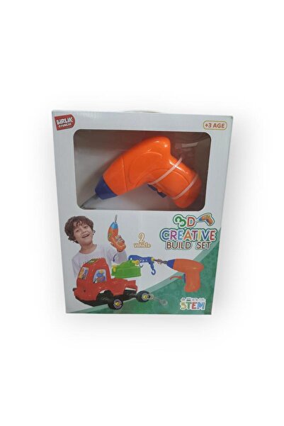 Erka مجموعة بناء إبداعية ثلاثية الأبعاد مع مفك كهربائي - مجموعة تعليمية