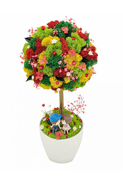 Eventissimi Floral arrangement, 38 cm, stabilized lichens, cryogenic plants, ...