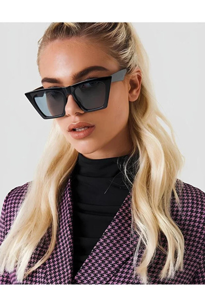 MACERATİ Alore Women's Black Ultra Light Uv400 Filtered Cat Eye Sunglasses