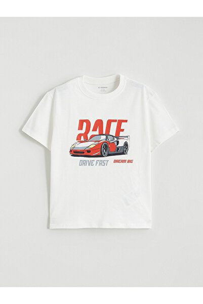 LC Waikiki Vizyon New Season Car Printed Boys' T-Shirt