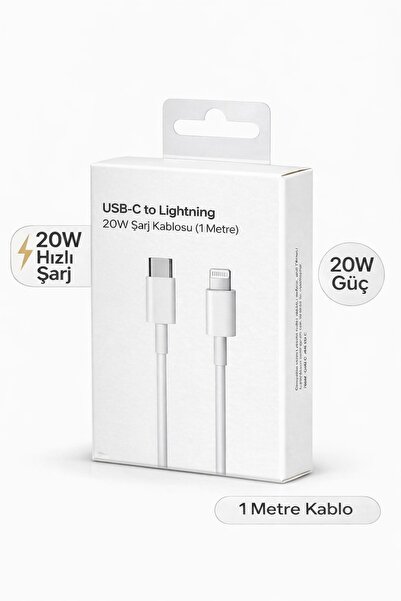 ⚡Type-C to Lightning 20W Hızlı Şarj ve Data Kablosu | Dayanıklı | Uyumlu | Güçlü Kablo⚡