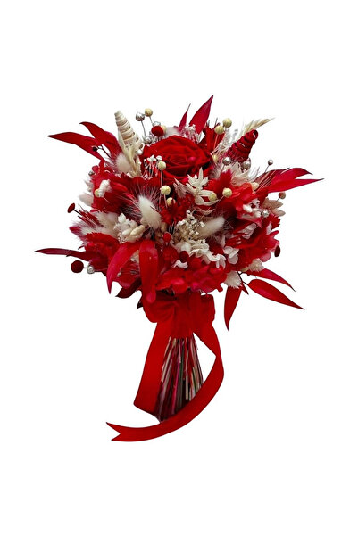 Eventissimi Buchet rosu cu flori criogenate si uscate