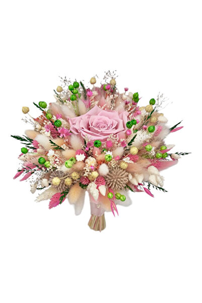 Eventissimi Buchet flori uscate si trandafir criogenat XL alb roz pentru cunu...