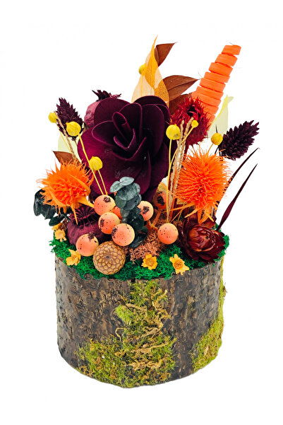 Eventissimi Aranjament floral mic de toamna sau Halloween cu flori uscate si ...