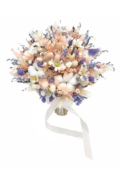 Eventissimi Flower Bouquet - Dried Plants, Multicolor, predominantly salmon