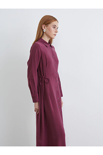 LC Waikiki Rmz Gi̇yi̇m Farkiyla Tie-Waist Modal Blend Shirt Dress