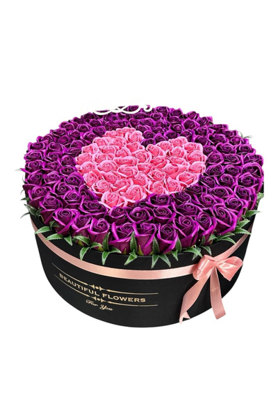 Eventissimi Cutie cadou gigant trandafiri parfumati, model inima