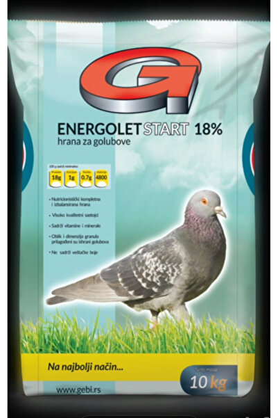 Gebi Premium Starter Feed for Pigeon Chicks, Energolet Start 18% Protein 10 kg