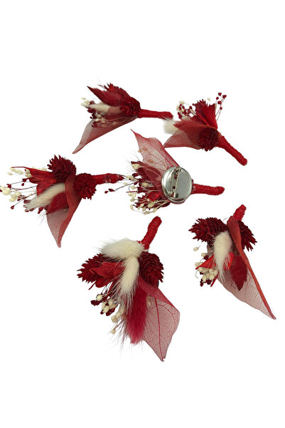 Eventissimi Set of 6 natural flower and leaf veil rosettes