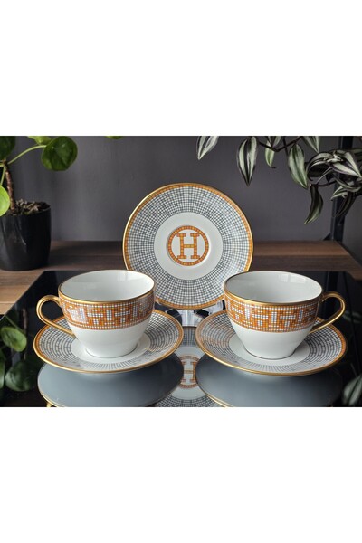 Konyax HONEY TURUNCU 2 KİŞİLİK ÇAY FİNCANI