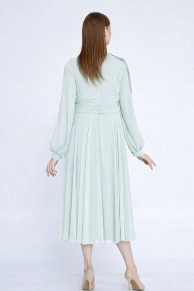 OEM Vefastyle See-line, rochie midi, margele, mint
