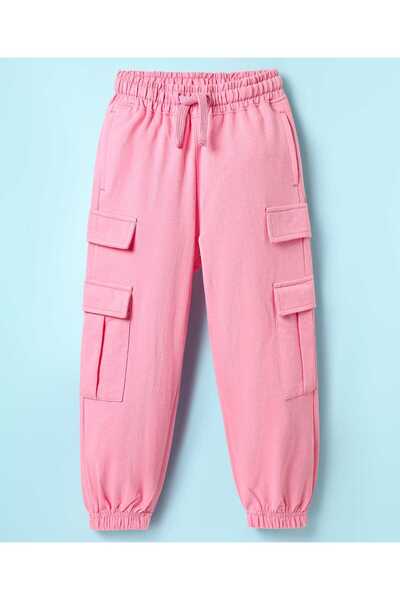 Pine kids Cotton Knit Full Length Solid Lounge Pants - Pink