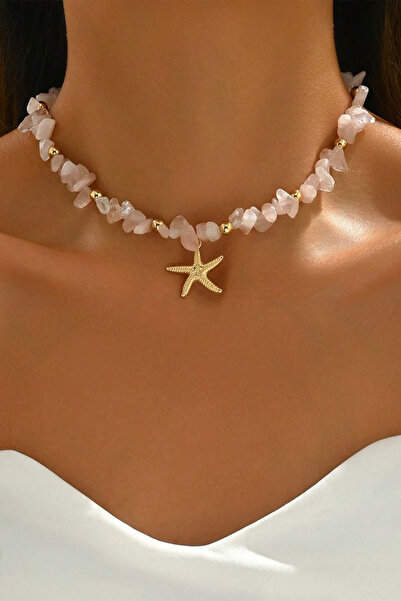 M Miel Kadın Doğal Taş Deniz Yıldızı Kolye