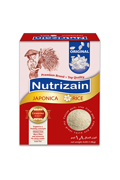 Nutrizain Japonica Sushi Rice 4lb (1.8kg) Box | Vacuum Packed for Longer Fres...