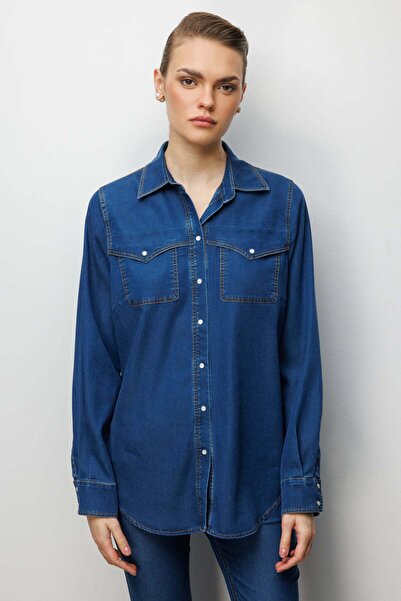 Ekol Çıtçıtlı Polo Yaka Bluz