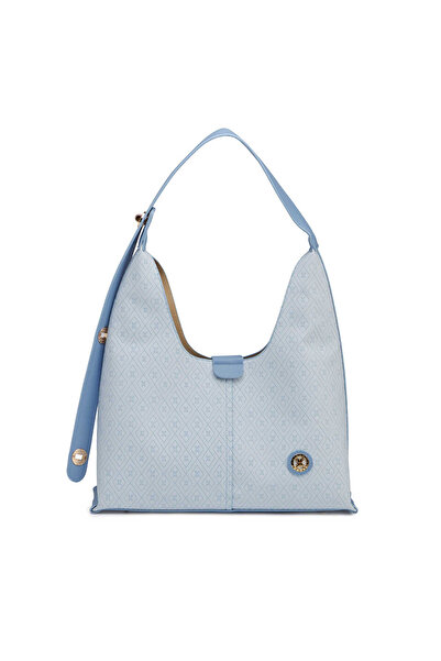 Tergan Mavi Print Kadın Omuz Çantası - S26Y1PR09191-V9F