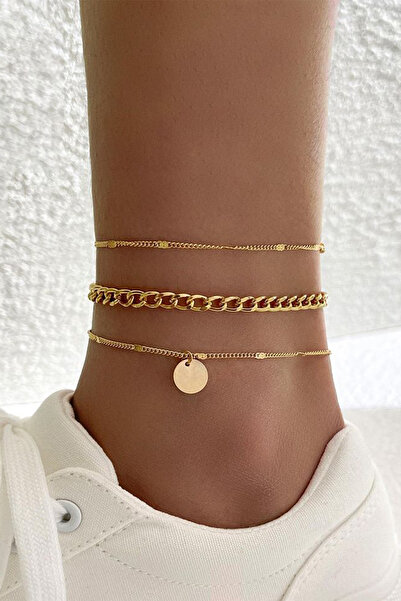 M Miel Kadın 3Lü Zincir Halhal