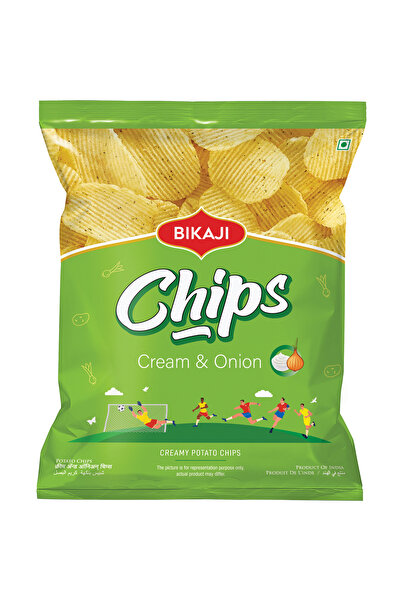 Bikaji رقائق البطاطس بنكهة الكريمة والبصل 40 غرام