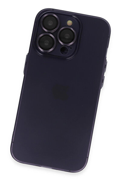 OZBAY TICARET حافظة OZB لهاتف آيفون 14 برو ماكس من السيليكون بعدسة لوكو - أرج...