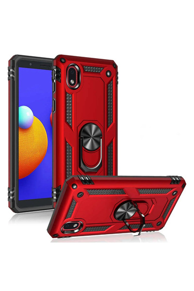 OZBAY TICARET Ozb Samsung Galaxy A01 Core Case Sofia Ring Silicone Cover - Ro...