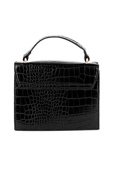 london Rag Women Black Multi Strap Mini Clutch Sling Bag