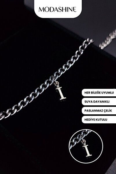 ModaShineShop Letter I Stainless Steel Bracelet – Adjustable Letter Bracelet ...