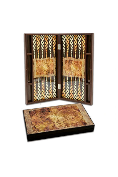 OZBAY TICARET طاولة تافلا أوزب إليجانس لامعة بتصميم الخريطة القديمة 968654132