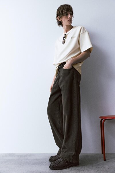 Pull & Bear Geniş paça jean