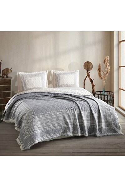 Clasy Двоспальне муслінове покривало Nomada V1 Антрацит