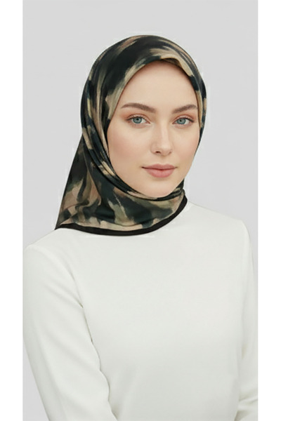 Karaca Eşarp Morya Patterned Rayon Scarf - Khaki