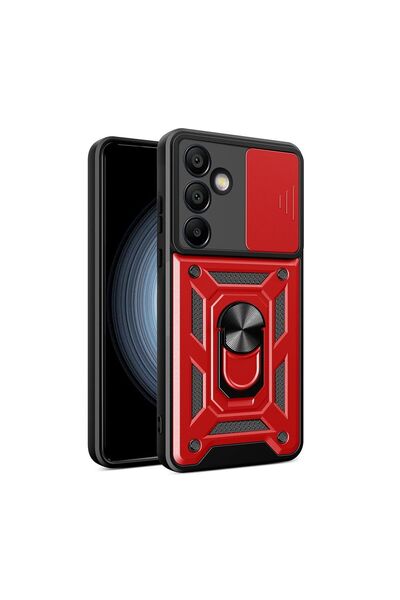 OEM Samsung Galaxy S24 FE Red Hybrid Armor CamShield Case