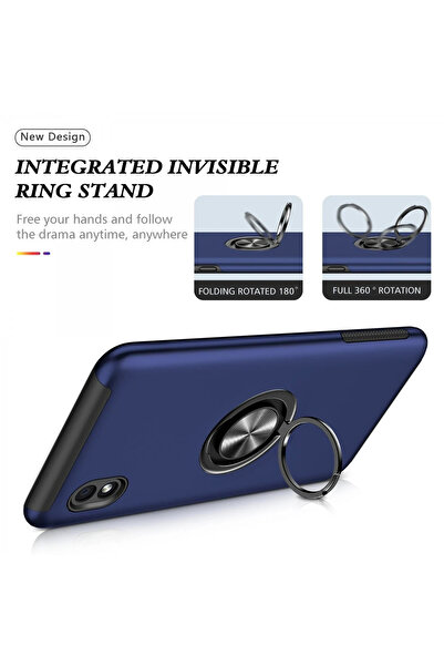 OZBAY TICARET Ozb Samsung Galaxy A01 Core Case Elite Cover with Ring - Navy B...